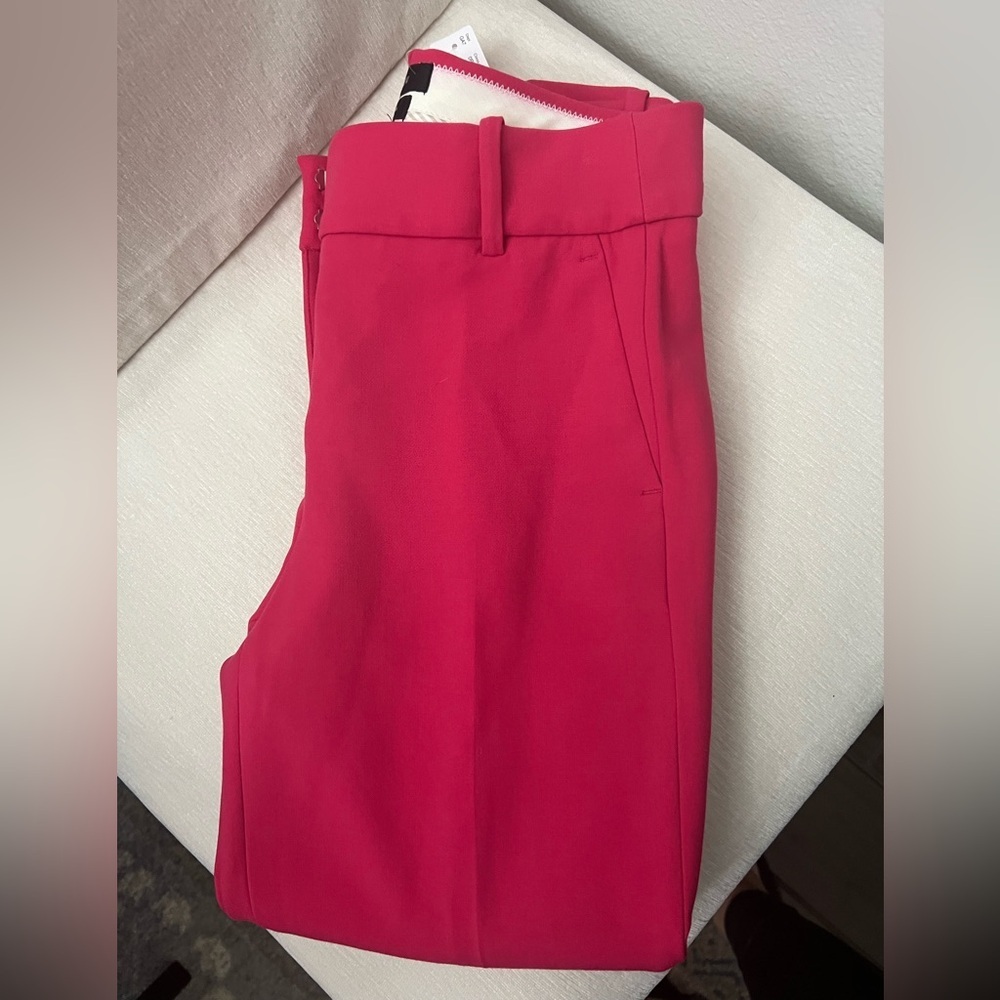 J.Crew Cameron Pant 4P Hot Pink Slim Ankle Work Career NWT - Picture 3 of 7